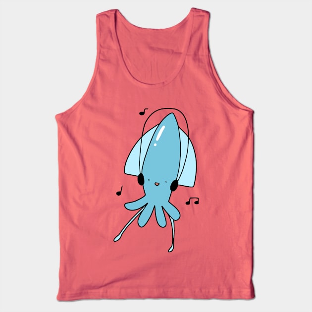 Headphones Squid Tank Top by saradaboru